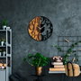 Wallity Reloj de pared Numbers en Nogal y Negro